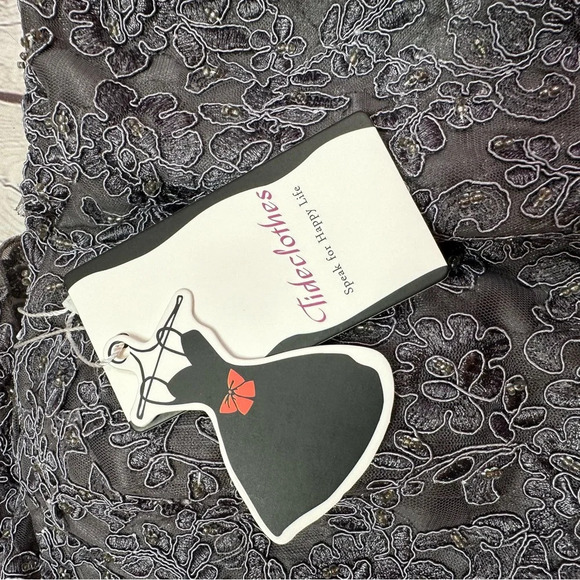 NWT grey homecoming dress juniors short prom dress no size tag tideclothes - Picture 7 of 13